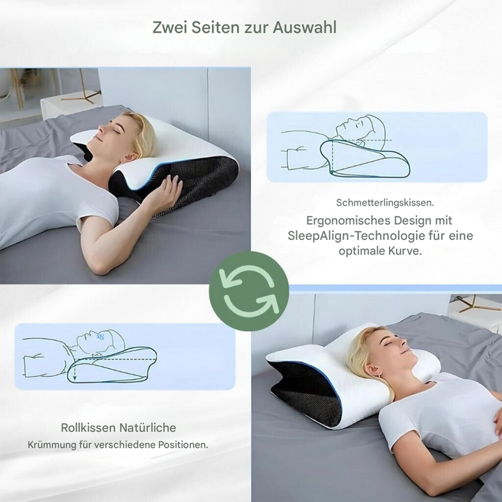 Verbeter je slaap: Mayer orthopedisch kussen voor nek- en rugpijnverlichting. Ergonomische traagschuim neksteun.