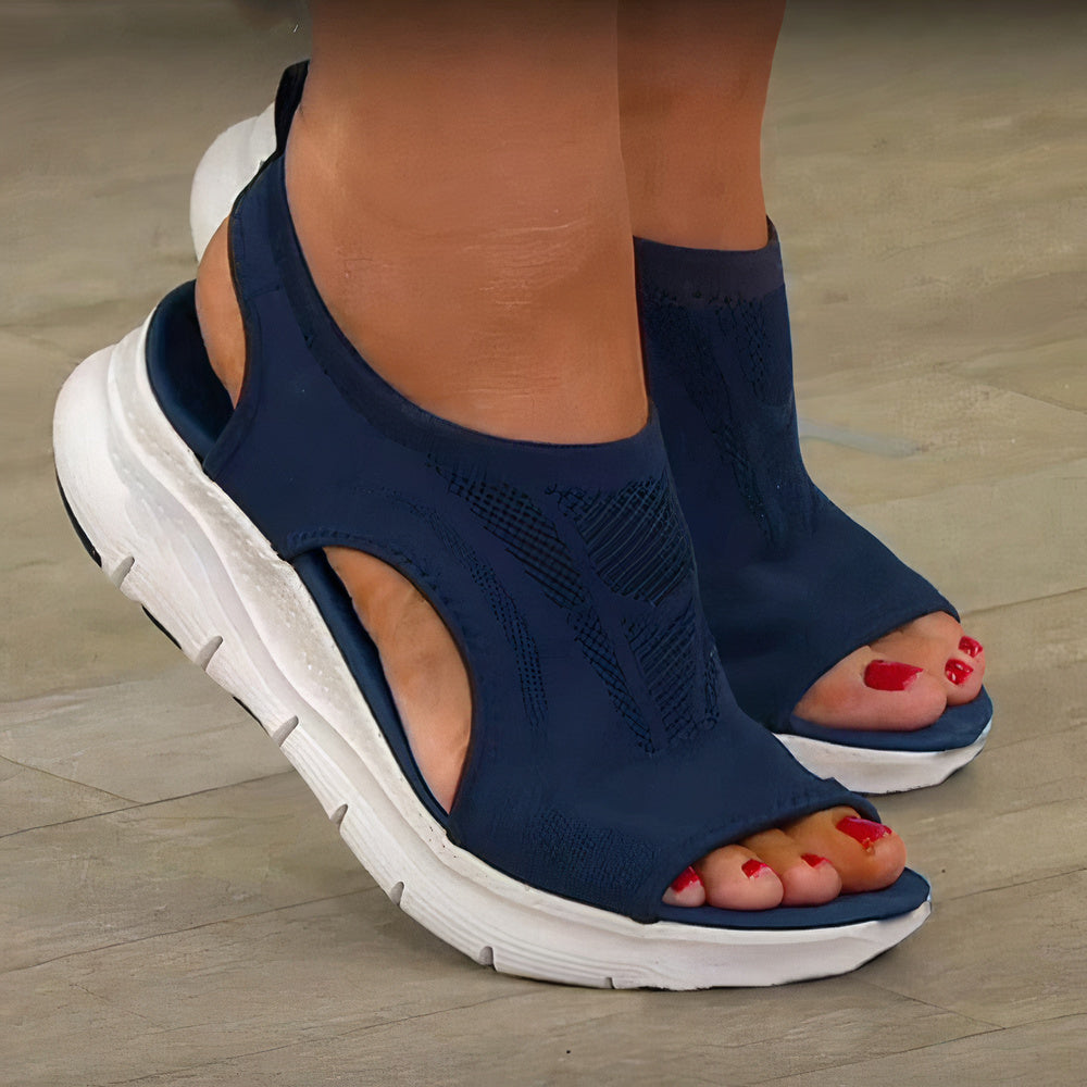 "Orthopedische dames sandalen, blauw, stijlvol design, comfortabel, geschikt voor zomerse dagen, maat EU 35-45"