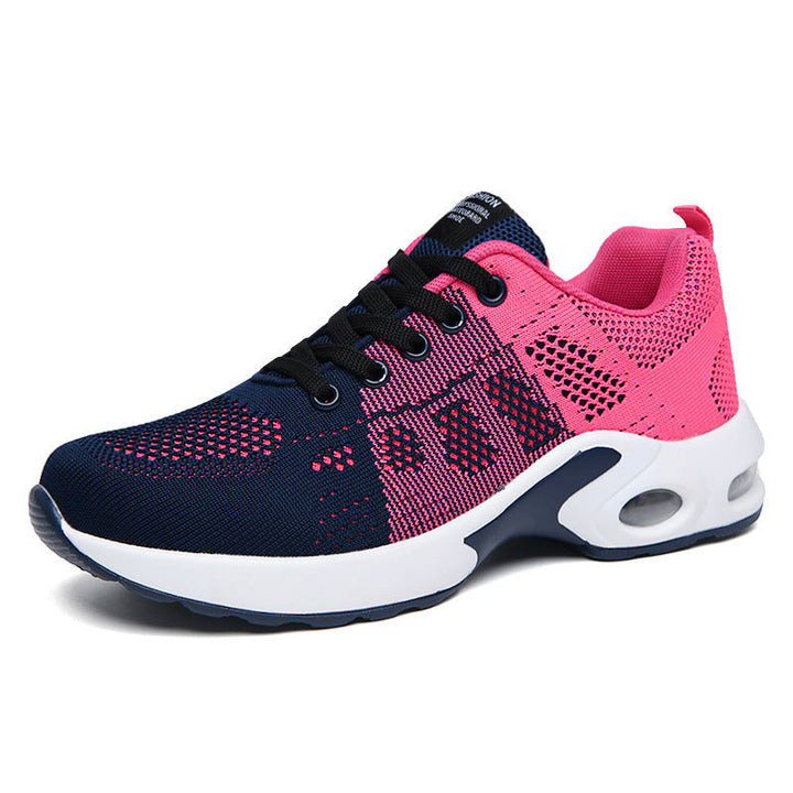 Orthopedische dames sneakers in rood, ademend materiaal, comfortabele loopzool, stijlvol en pijnverlichtend, Walkers.