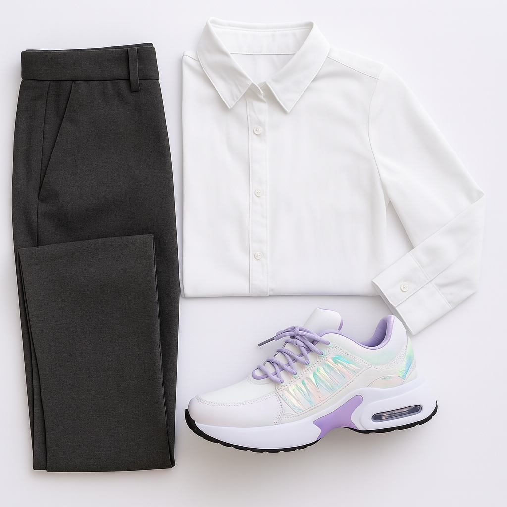 "Orthopedische damessneakers met voetboogondersteuning, ademend mesh en suède, anti-slip zool in zwart en beige."