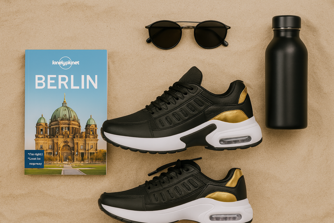 "Orthopedische damessneakers met voetboogondersteuning, ademend mesh en suède, anti-slip zool in zwart en beige."