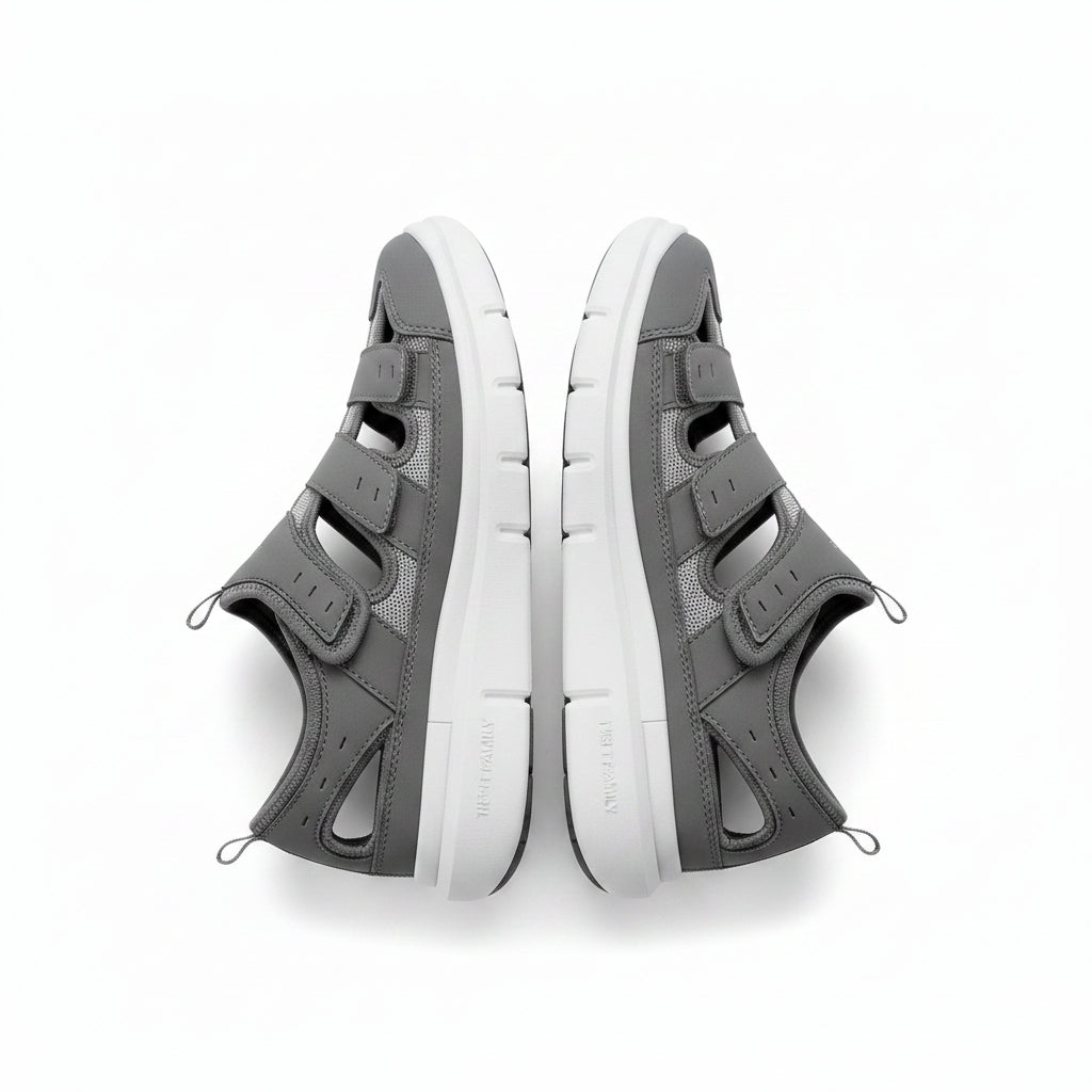Orthopedische heren sneaker voor herstel en dagelijkse ondersteuning, vermindert voetpijn en verbetert comfort.