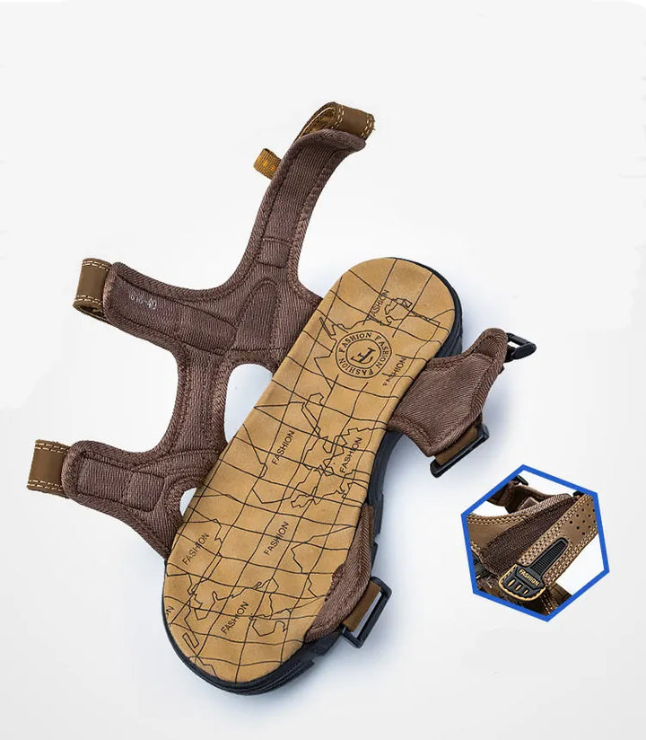 Robuuste heren sandalen, orthopedisch, met verstelbare banden voor perfecte pasvorm en langdurig comfort.