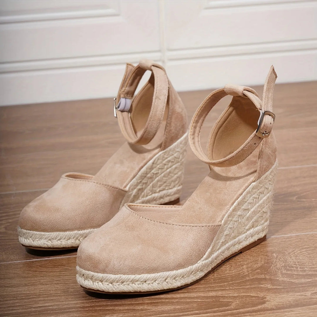 Elegante dames espadrille sleehakken met plateauzool voor comfort en stijl; perfecte zomer sandalen.