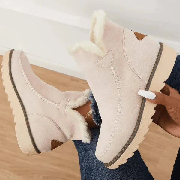 Dames orthopedische winterschoenen, zwart, met bont voering voor extra warmte, comfortabele pasvorm, antislipzool.