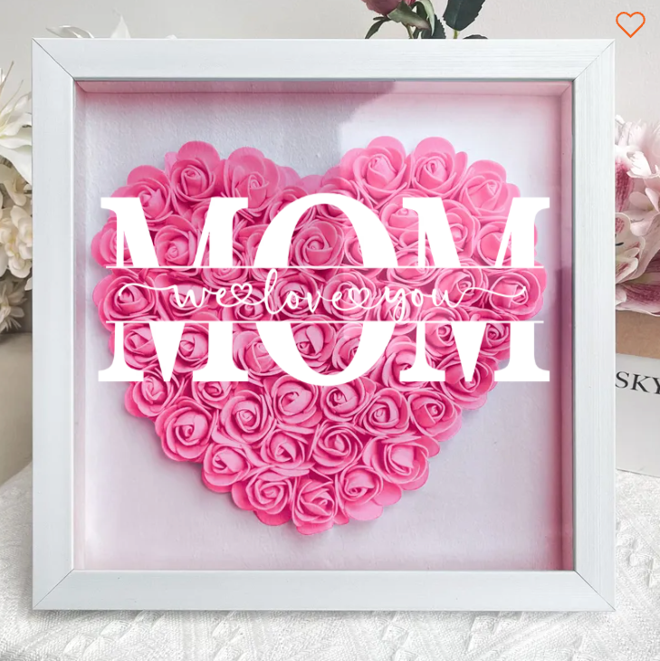Speciaal Moederdag geschenk: gepersonaliseerde shadowbox met namen. Unieke handgemaakte familie decoratie.