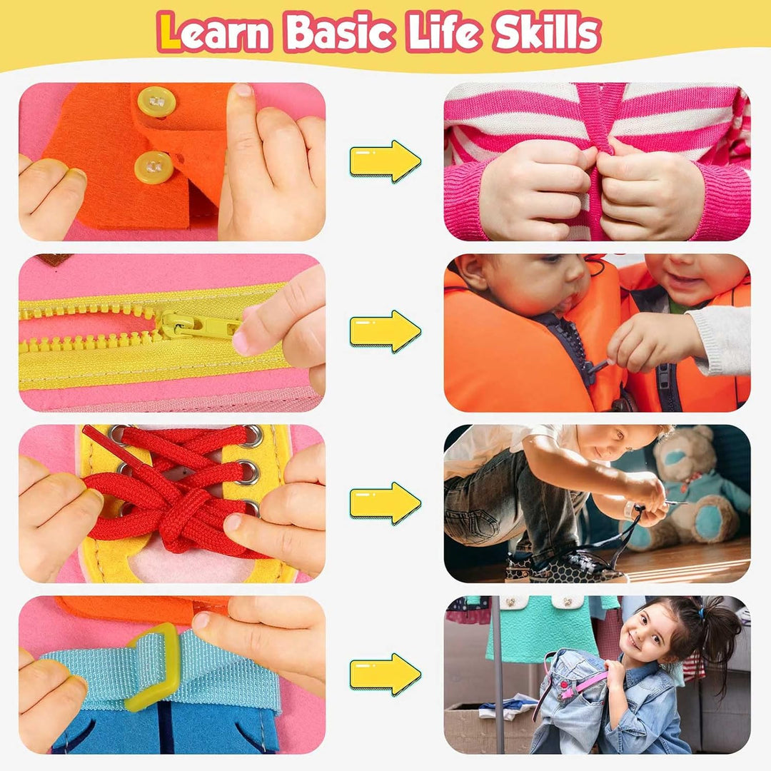 Peuter Drukbord Montessori speelgoed, educatief activiteitenboek voor kinderen, kleurrijk en veelzijdig leren en spelen.