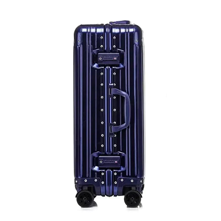 Luxe aluminium zakenreiskoffer. Hardcase met 360° zwenkwielen en TSA slot voor veilig en stijlvol zakelijk reizen.