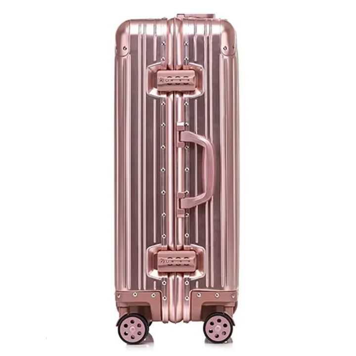 Robuuste aluminium reiskoffer; sterk en stijlvol. Professionele hardcase met TSA slot en 360 graden wielen.