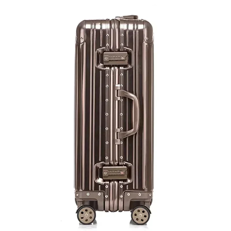 Duurzame aluminium zakenkoffer, perfect als handbagage. Hardcase met soepele 360 graden wielen en veilig TSA slot.