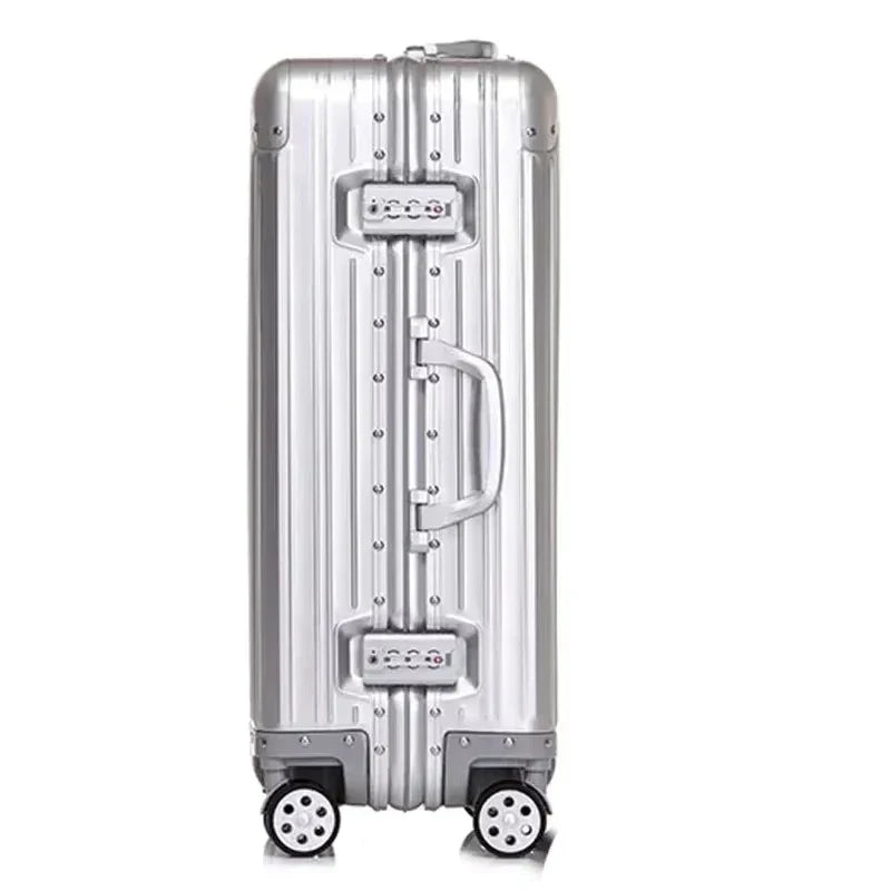 Professionele aluminium zakenkoffer. Stijlvolle hardcase met TSA slot, 360 graden wielen; ideaal voor reizen.