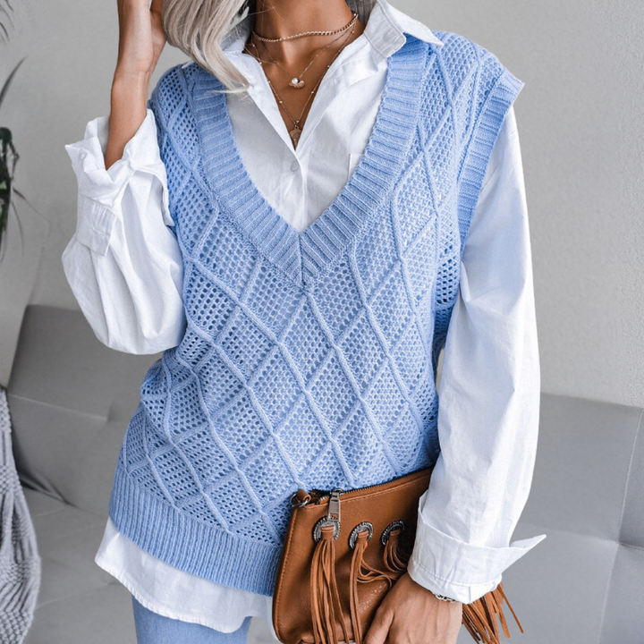 Comfortabele en stijlvolle Angeza gebreide trui voor dames, zacht en trendy winterkleding.