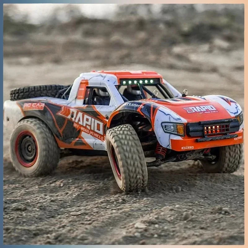 "RC monstertruck 1:16, borstelloze motor, 4WD, 70KM/U, met robuuste banden voor drift en off-road avonturen kind en volwassen