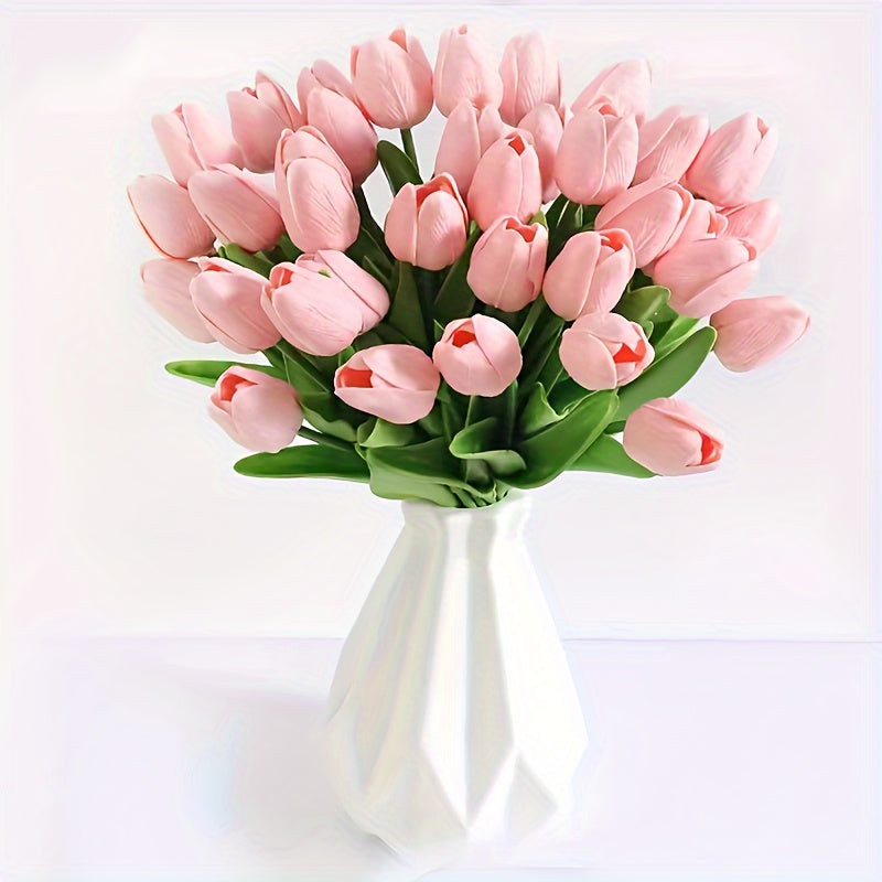 Stijlvolle kunsttulpen set (15 stuks) voor moderne feest- of huisdecoratie.