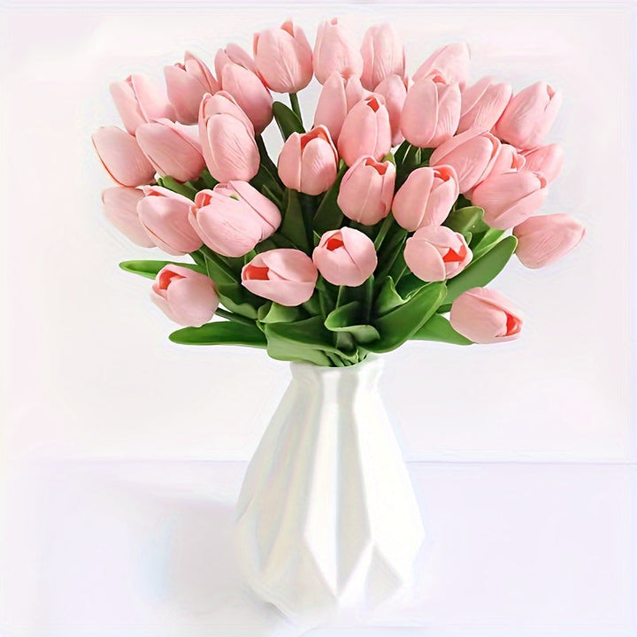 Stijlvolle kunsttulpen set (15 stuks) voor moderne feest- of huisdecoratie.