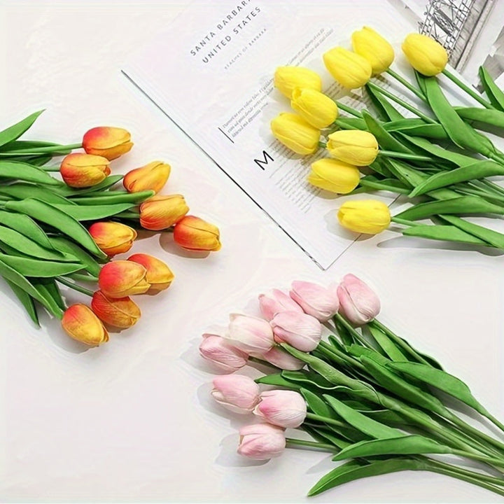 Elegante bruiloftsdecoratie: set van 15 realistische kunsttulpen. Onderhoudsvrije pracht.