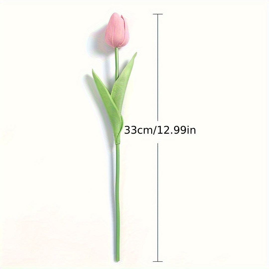 Levendige kunsttulpen (15 stuks) voor woningdecoratie, brengen kleur en leven in huis.