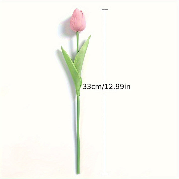 Levendige kunsttulpen (15 stuks) voor woningdecoratie, brengen kleur en leven in huis.