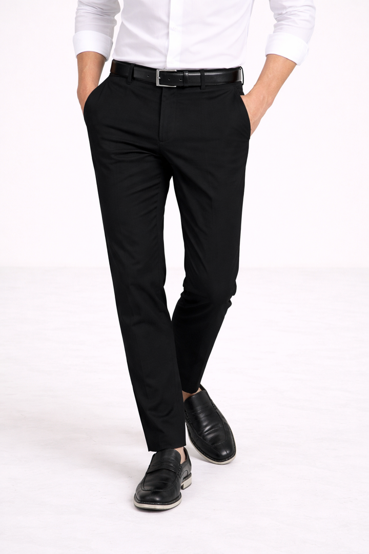 Stijlvolle herenbroek: deze rechte chino is perfect voor een zakelijke of casual outfit. Comfortabele kleding voor de moderne man.