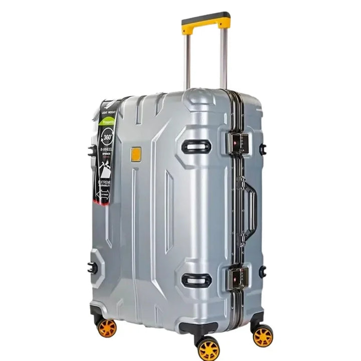 Stevige Kopenhagen hardschalen koffer met versterkt aluminiumframe, ideaal als duurzame reisbagage.