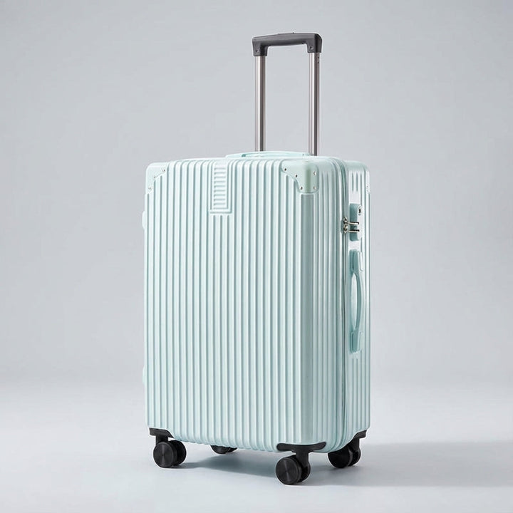 Elegante Casevo retro bagage koffer met veilige hoekbescherming en soepele wielen voor comfortabel reizen.