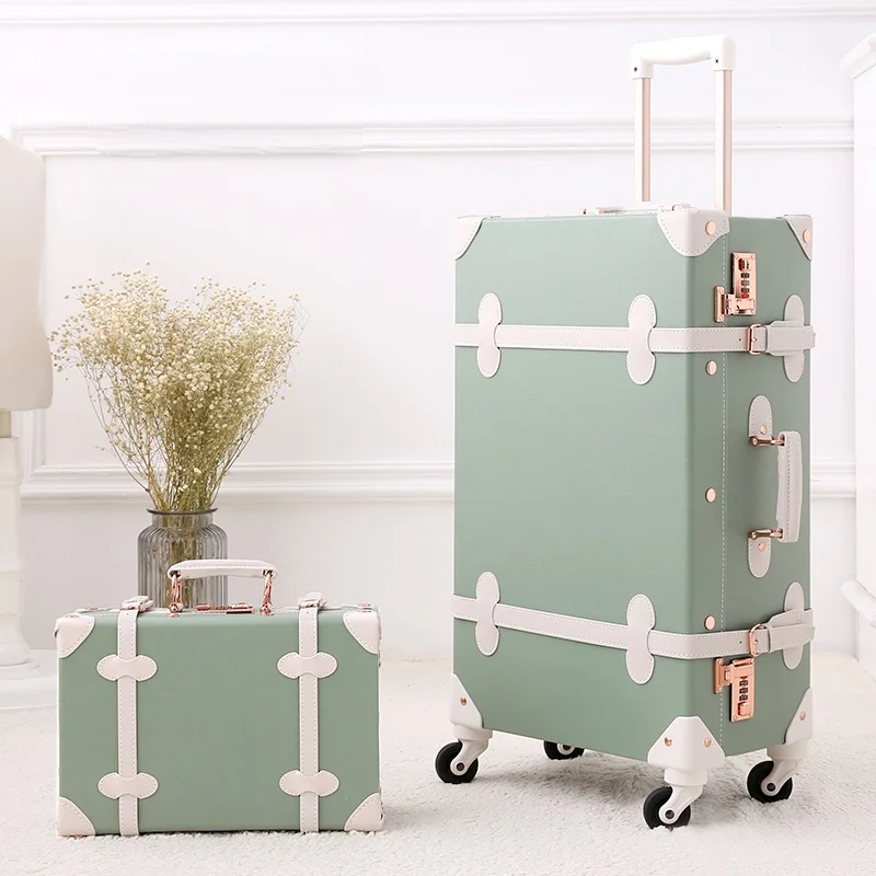 Charmante retro kofferset, perfecte mix van functionaliteit en vintage design. Hardcase voor reizen.