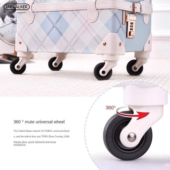 Valencia retro kofferset met soepele wielen, ideaal voor weekendtrips en korte vakanties.