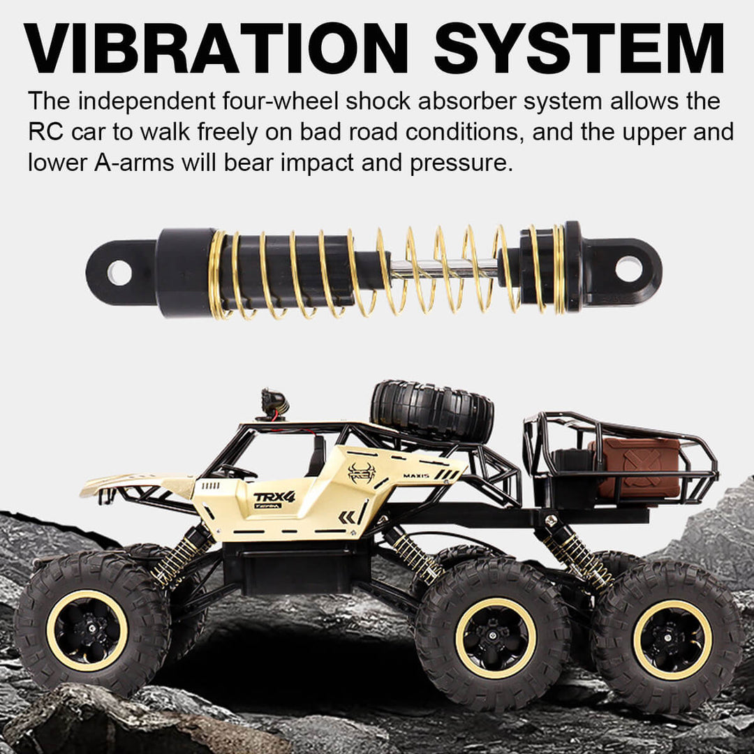 2.4GHz radiografische afstandsbediening voor de snelle 6-wiel RC monster truck off-road terreinwagen.