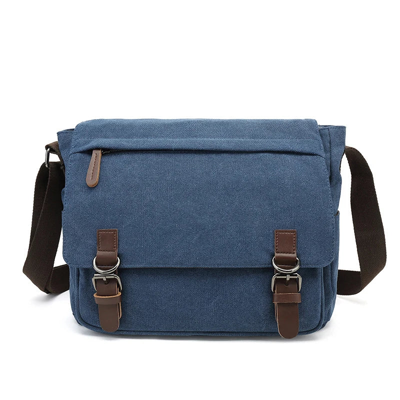 Duurzame canvas herentas, crossbody model. Veelzijdig en comfortabel voor dagelijks gebruik of avonturen.
