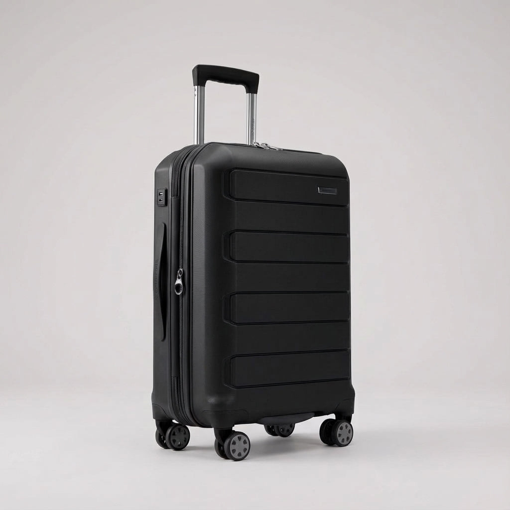 Handige uitbreidbare hardshell trolley voor vakantie, met sterke spinner wielen en ruime binnenkant.