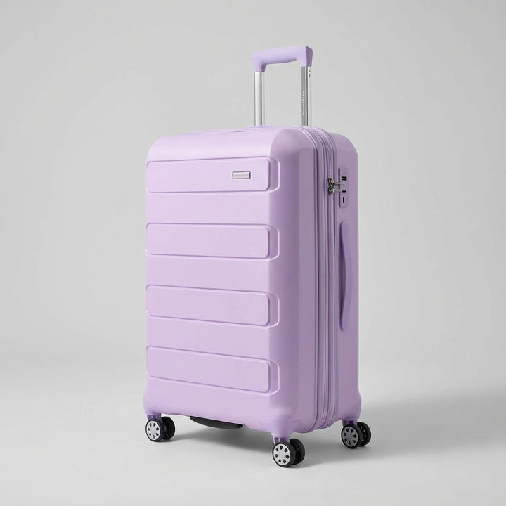 Reis comfortabel met deze uitbreidbare hardshell reiskoffer, voorzien van soepele dubbele spinner wielen.