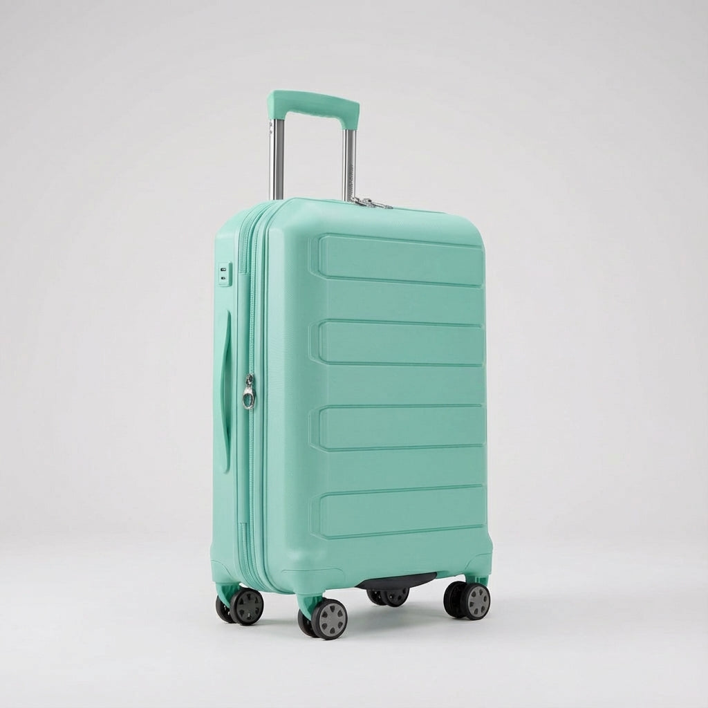 Innovatieve SpinCore hardshell bagage, uitbreidbaar en uitgerust met responsieve spinner wielen voor gemak.