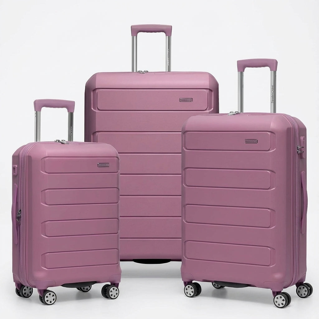 Stijlvolle hardshell reiskoffer, uitbreidbaar en voorzien van soepele spinner wielen voor zorgeloos reizen.