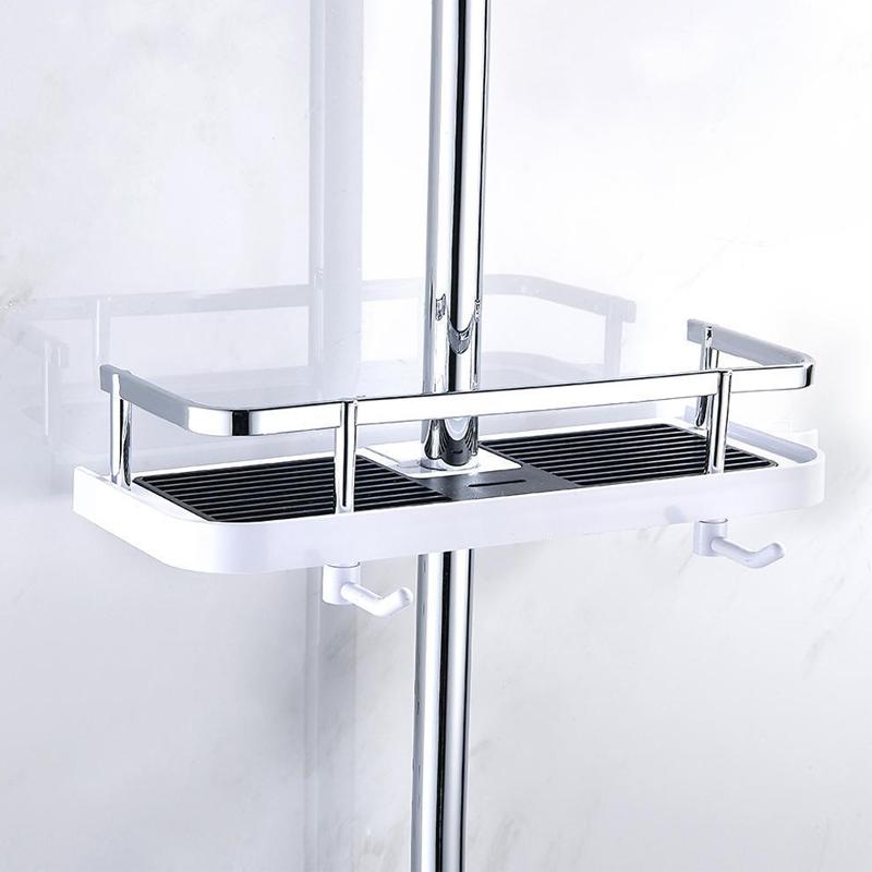 Roestvrije douche organizer voor badkamer, eenvoudige installatie zonder boren, ideaal voor opslag.