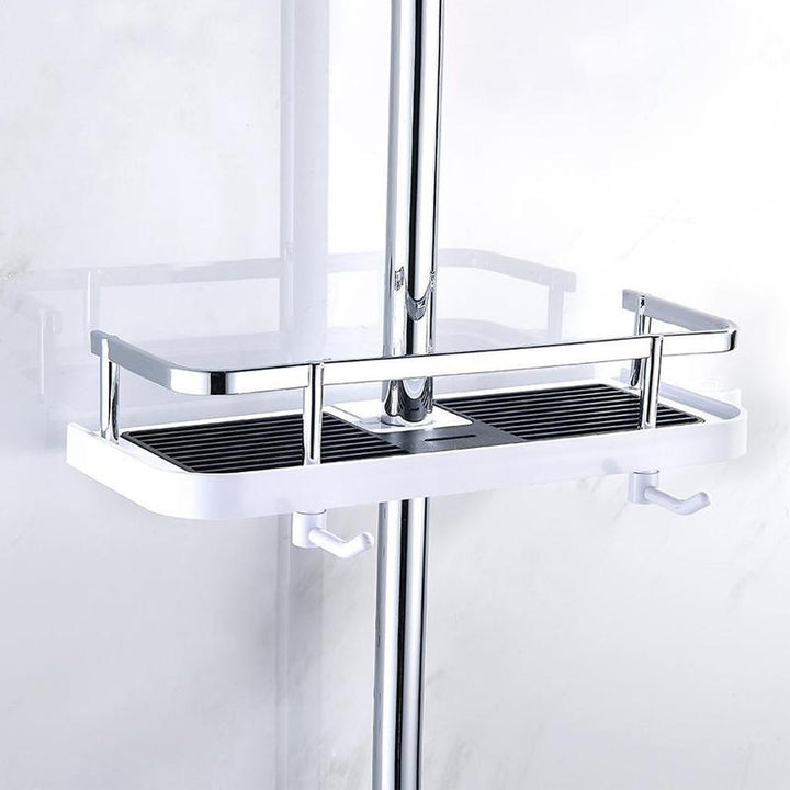Roestvrije douche organizer voor badkamer, eenvoudige installatie zonder boren, ideaal voor opslag.