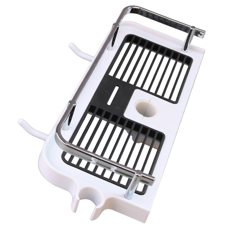 Hoge kwaliteit roestvrije douche organizer voor doucherek, duurzaam en boorvrij monteren.