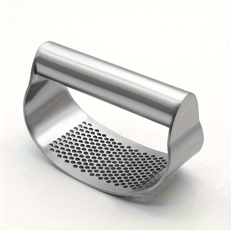 Duurzame RVS knoflookpers, ideaal keukenhulpmiddel voor eenvoudig knoflook persen zonder gedoe.