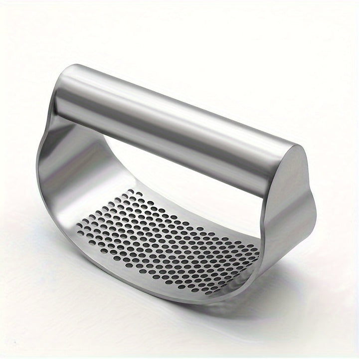Duurzame RVS knoflookpers, ideaal keukenhulpmiddel voor eenvoudig knoflook persen zonder gedoe.