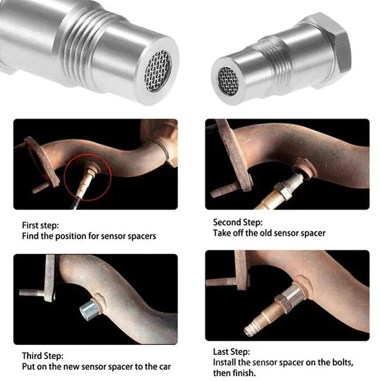 Compacte M18x1.5 O2 sensor adapter, essentieel auto-onderdeel voor het oplossen van het motorstoringslampje probleem.