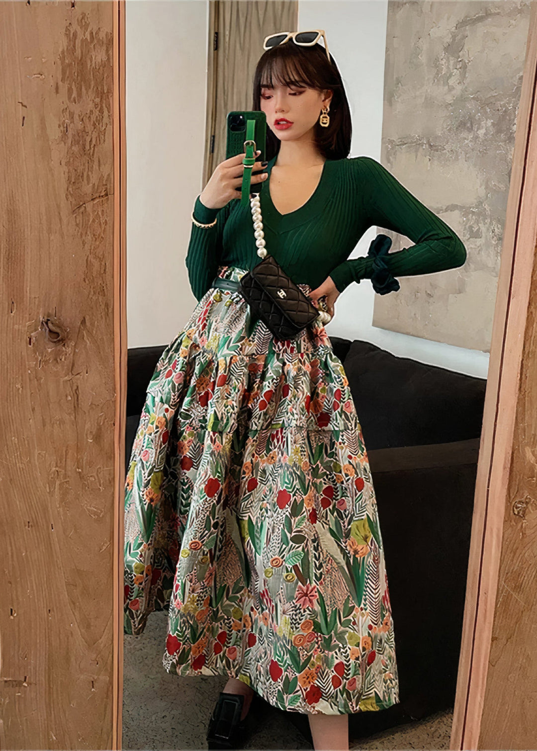 "Roze boho maxi-rok, luchtig en elegant, perfect voor zomerse dagen, met vloeiende snit en ademend materiaal."