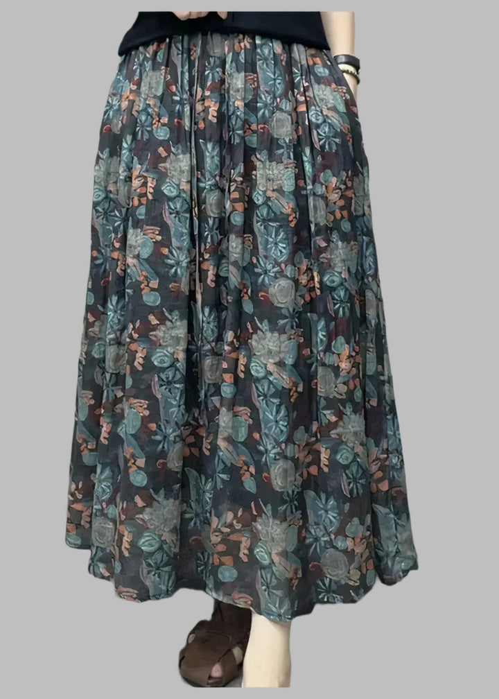 "Roze boho maxi-rok, luchtig en elegant, perfect voor zomerse dagen, met vloeiende snit en ademend materiaal."