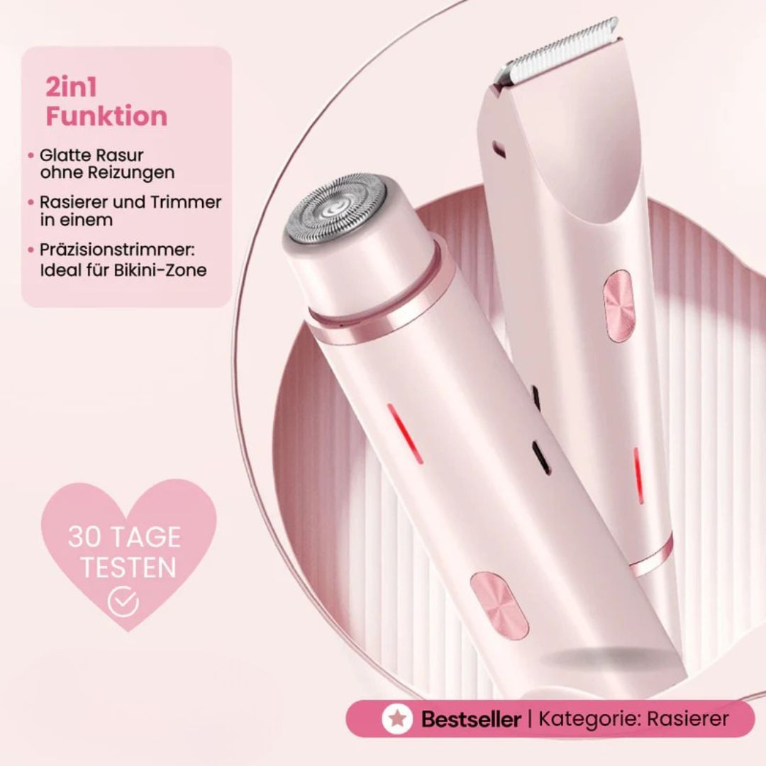 Dames bikini trimmer, waterdicht en draadloos, voor precieze haarverwijdering met gemak.