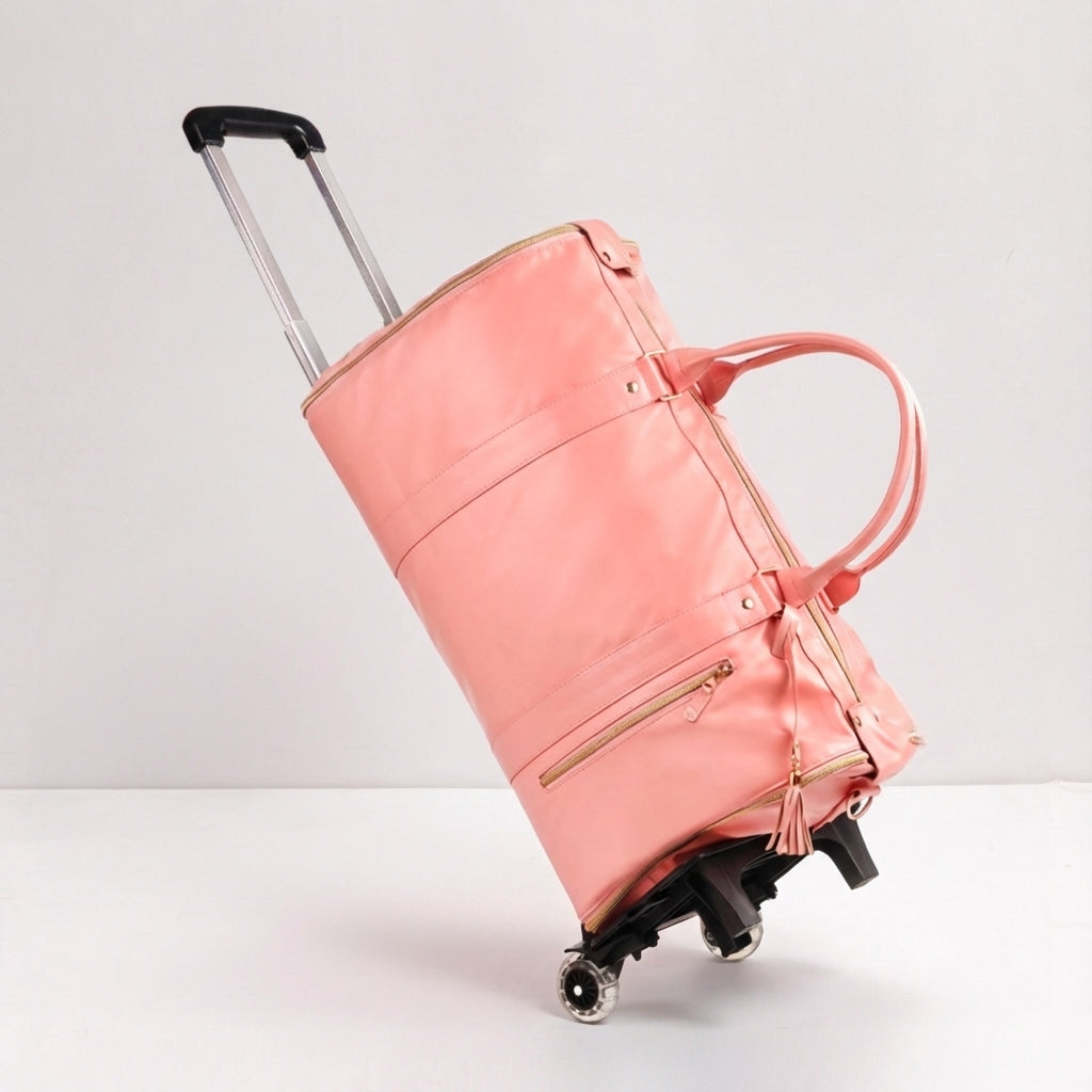 Compacte opvouwbare reistas met wielen, ideaal voor frequent reizigers. Unisex model.