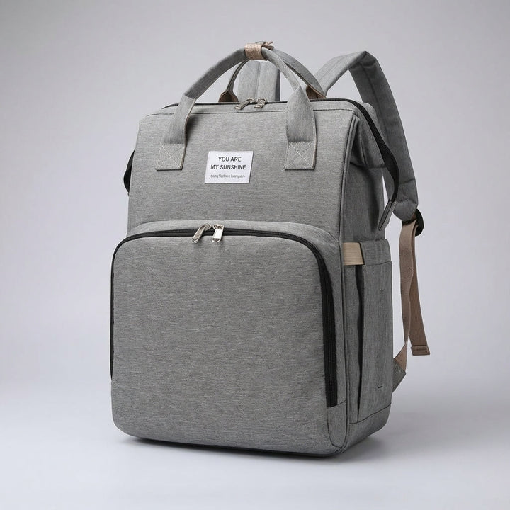 Praktische verzorgingstas rugzak voor reizen en dagjes uit met baby; comfortabel en ruim voor alle essentials.
