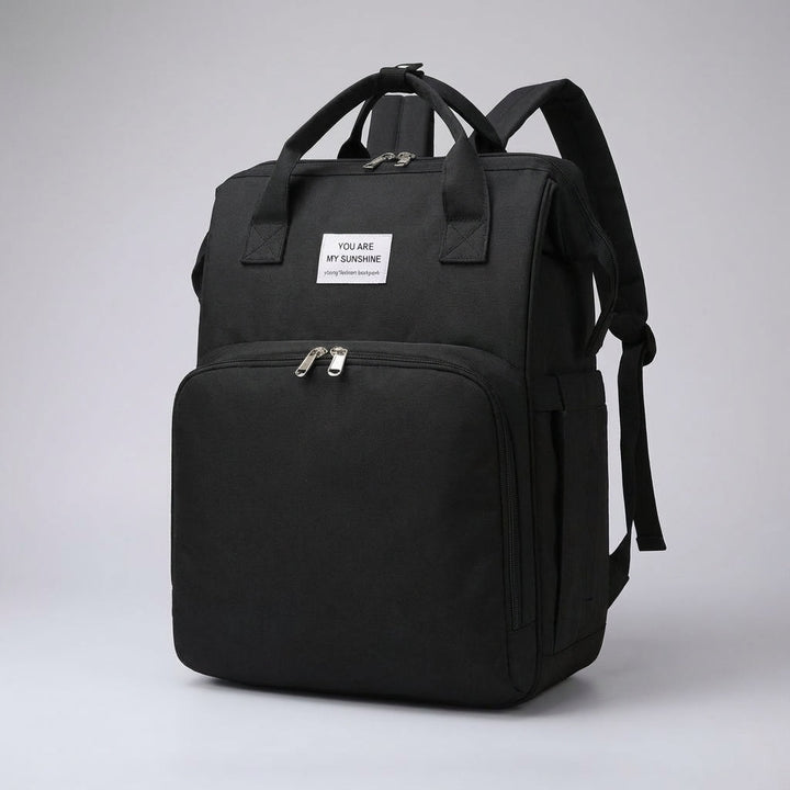 Ergonomische luiertas rugzak van Babyroam, comfortabel voor ouders, met veelzijdige opbergopties.
