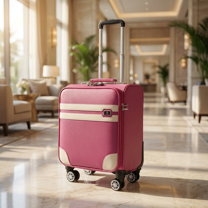 Ruime zwarte SpinCabin handbagage reiskoffer met stille zwenkwielen. Ideaal voor compact reizen.