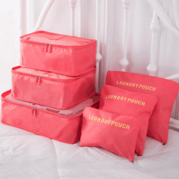 Detail van stevige rits op duurzame bagage organizer: kwaliteit voor je reisbenodigdheden.