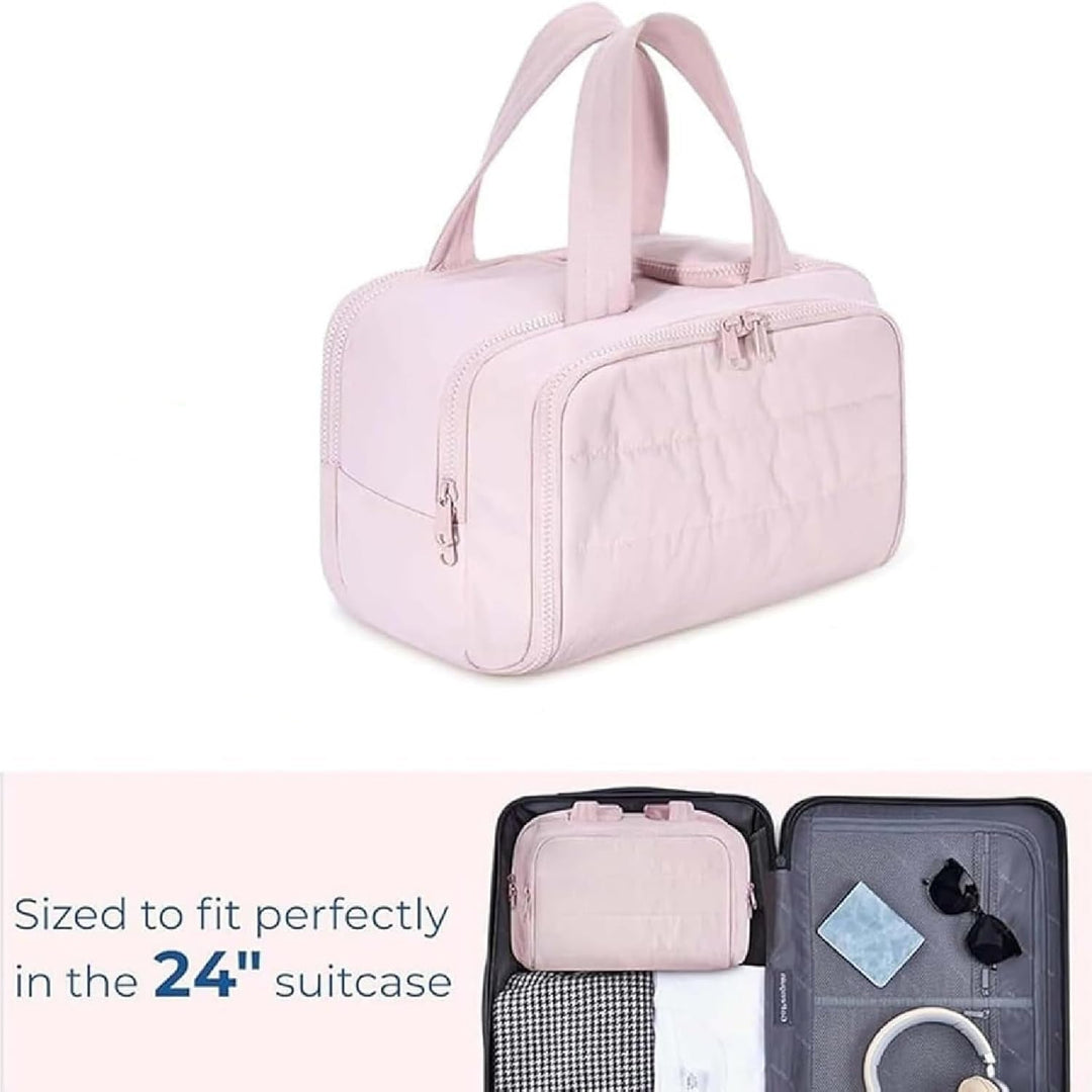 Duurzame waterdichte Selvane make-up tas van taslan, grote 4-in-1 toilettas voor dames cosmetica, reis organizer.