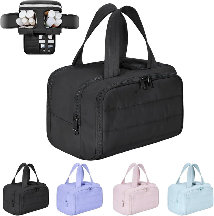 Selvane 4-in-1 dames make-up organizer, waterdichte toilettas om cosmetica geordend mee te nemen op reis.