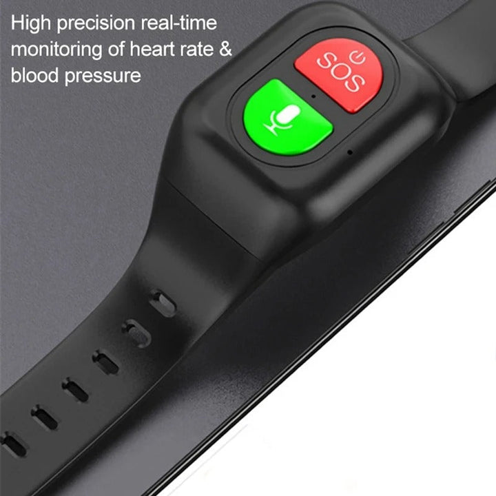 GPS smartwatch voor senioren met locatietracking. 4G noodhorloge biedt veiligheid en gemoedsrust.